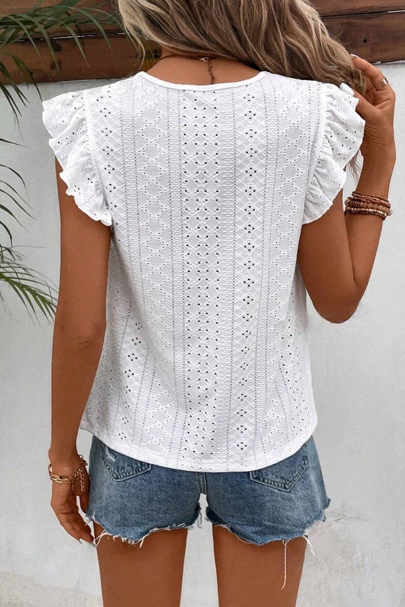 Lace Ruffle Blouse