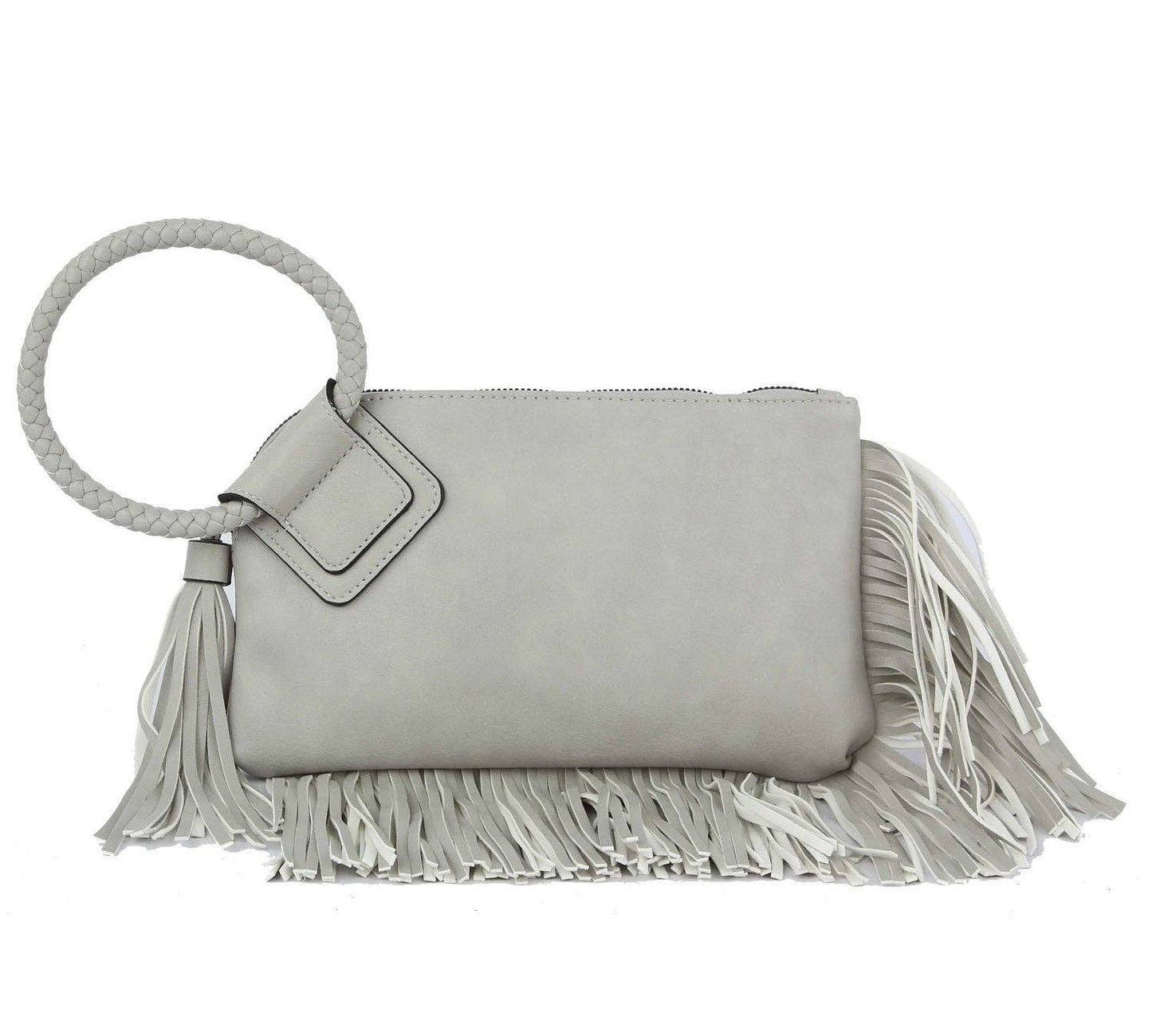 Fringe Soft Vegan Leather Wristlet/Clutch