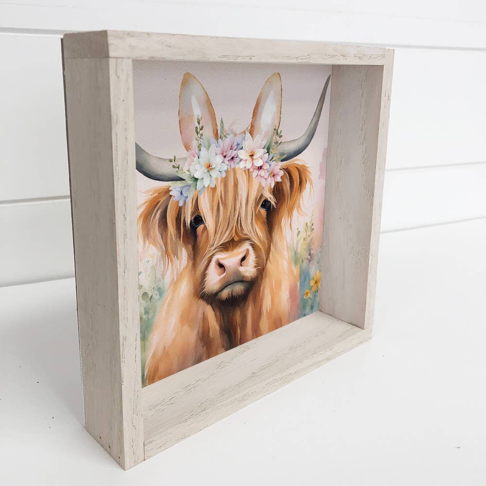 Highland Cow Bunny Ears