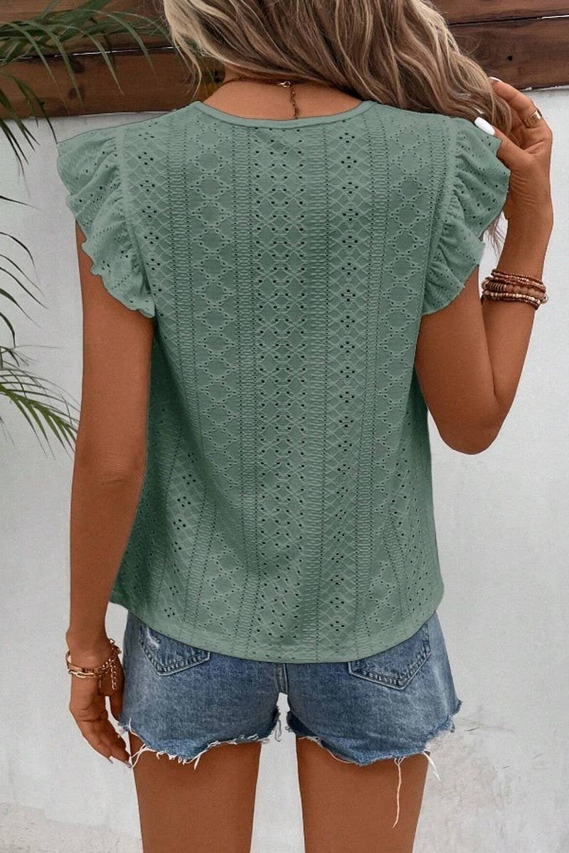 Lace Ruffle Blouse