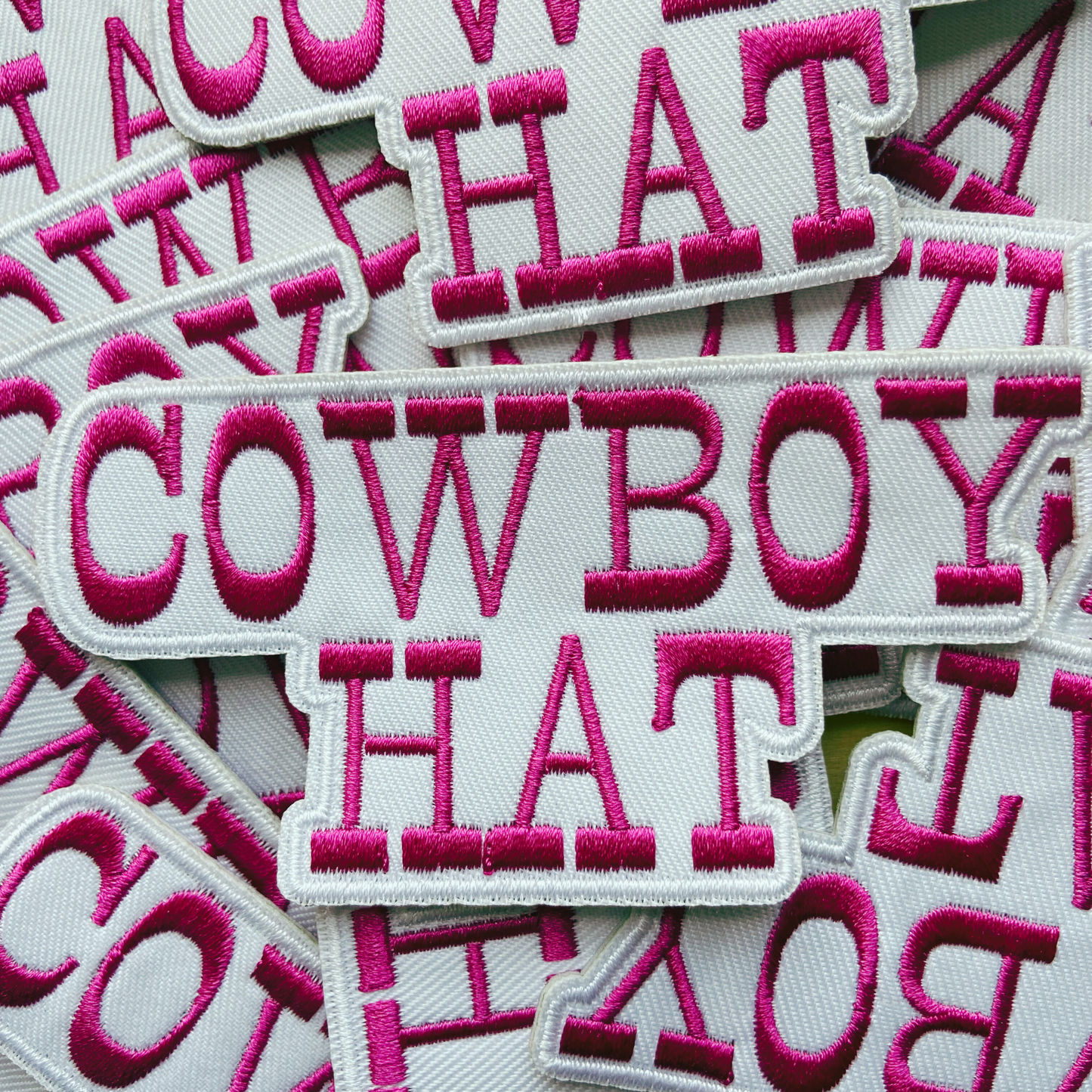 COWBOY HAT in White & Pink