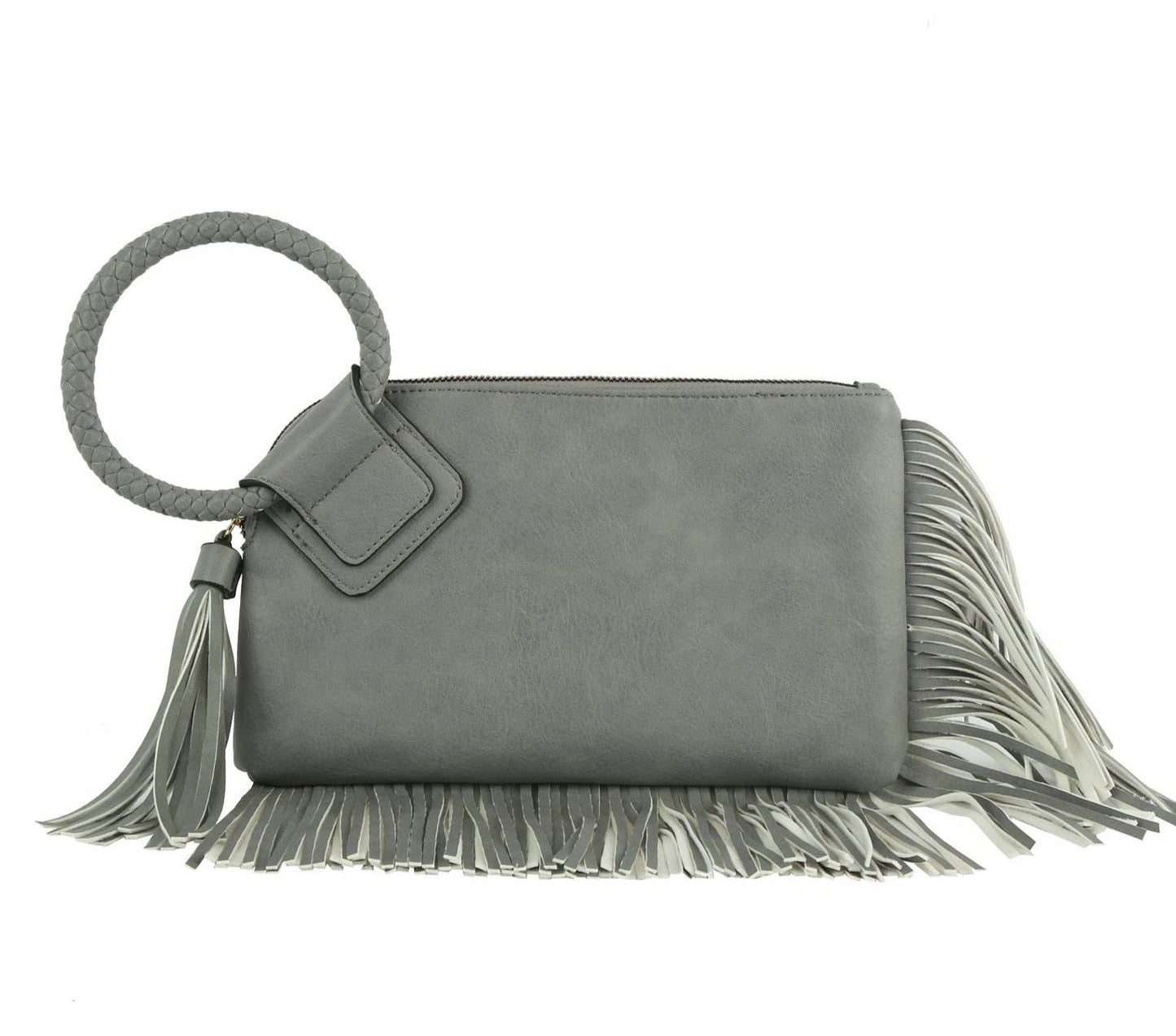 Fringe Soft Vegan Leather Wristlet/Clutch