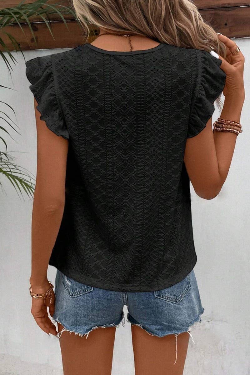 Lace Ruffle Blouse