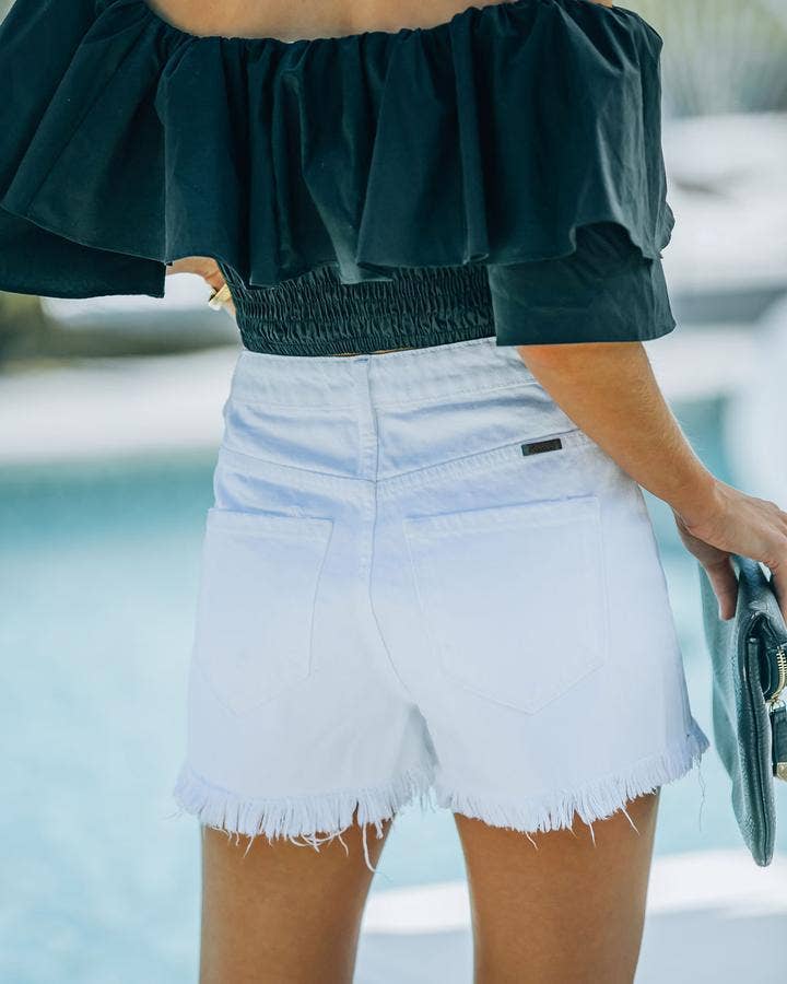 Distressed Mid-Rise Shorts