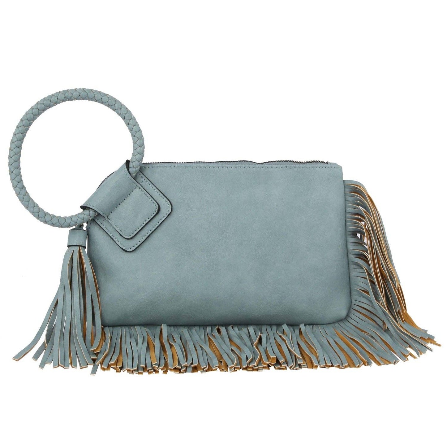 Fringe Soft Vegan Leather Wristlet/Clutch