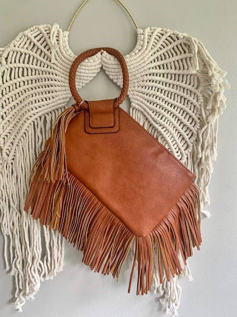 Fringe Soft Vegan Leather Wristlet/Clutch