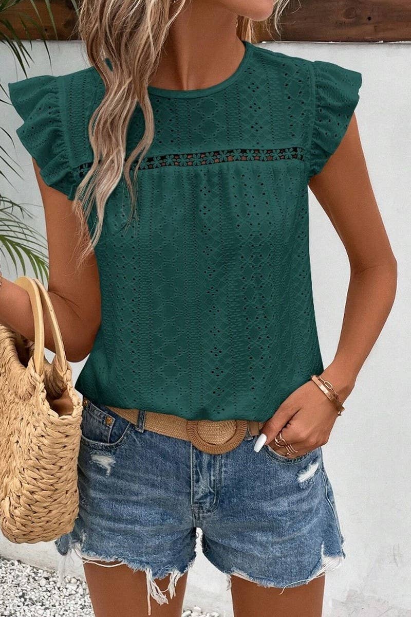 Lace Ruffle Blouse