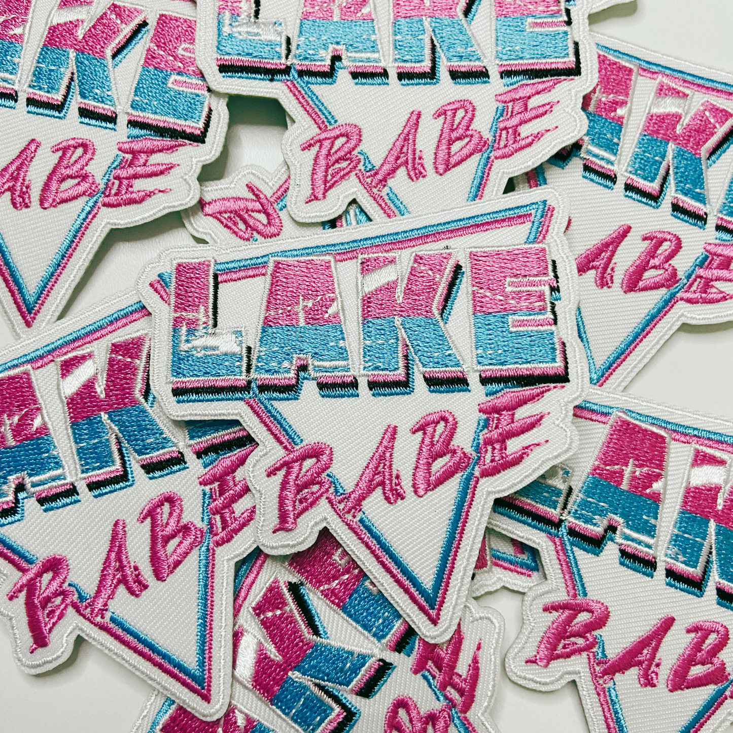 Lake Babe in Pink, white and Blue