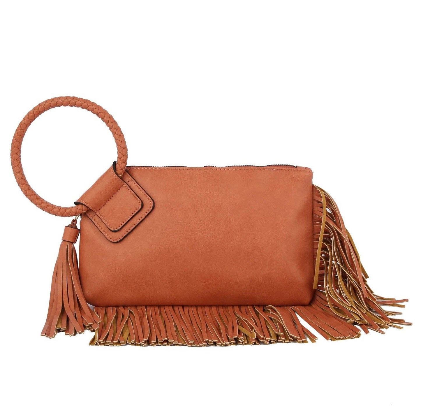 Fringe Soft Vegan Leather Wristlet/Clutch