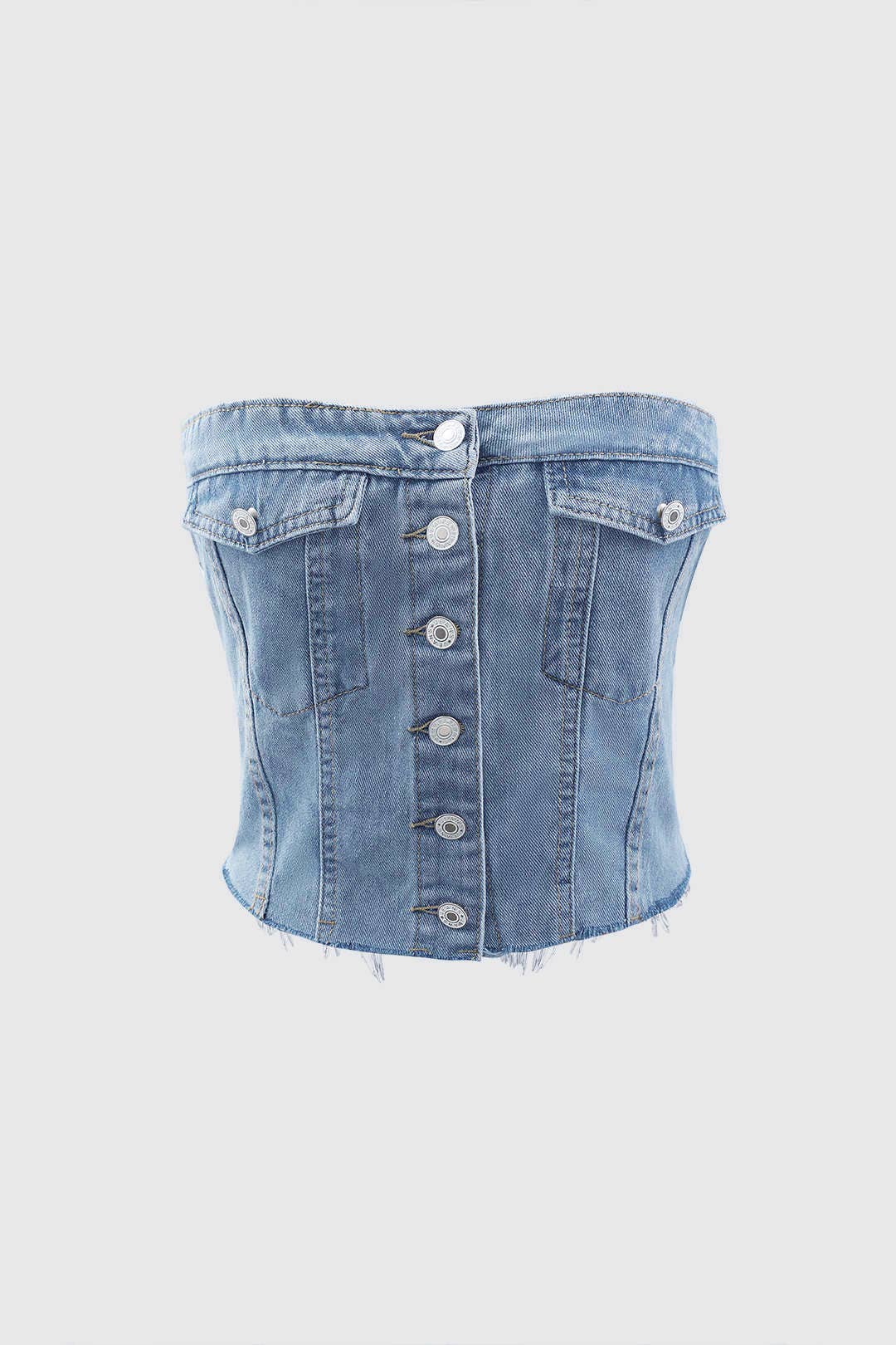 Denim Corset Vest