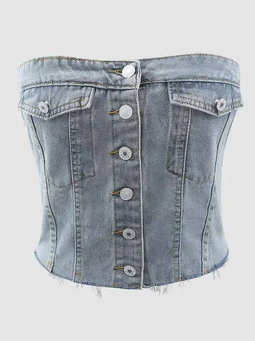 Denim Corset Vest