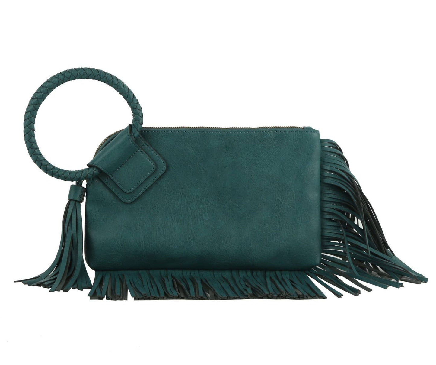 Fringe Soft Vegan Leather Wristlet/Clutch