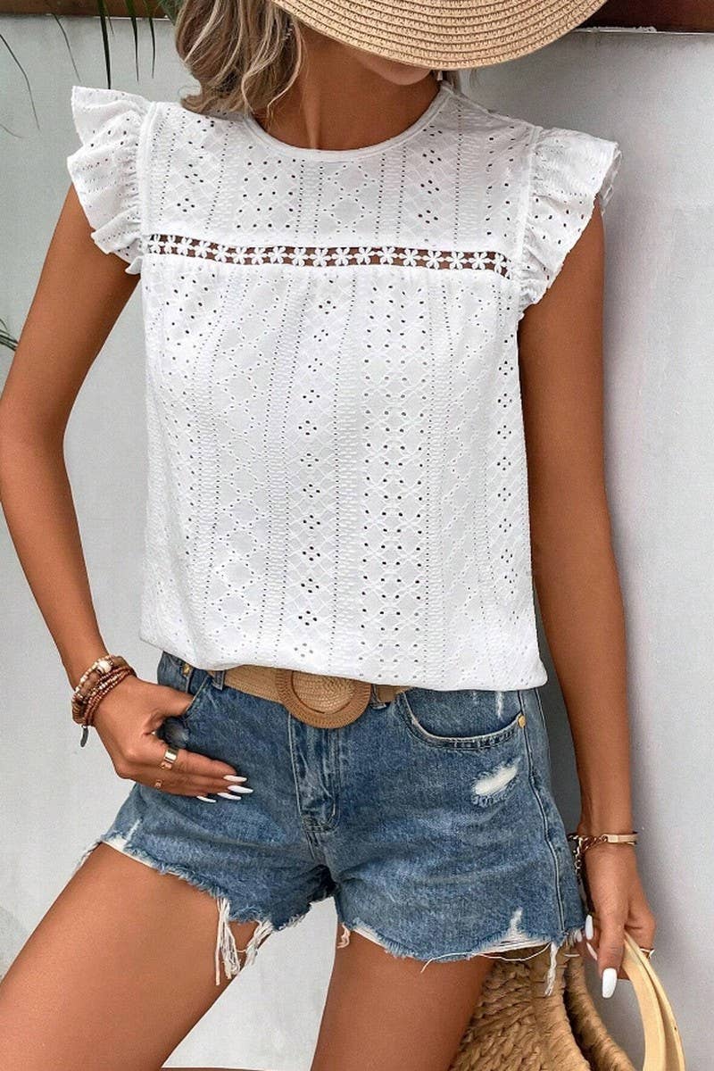 Lace Ruffle Blouse