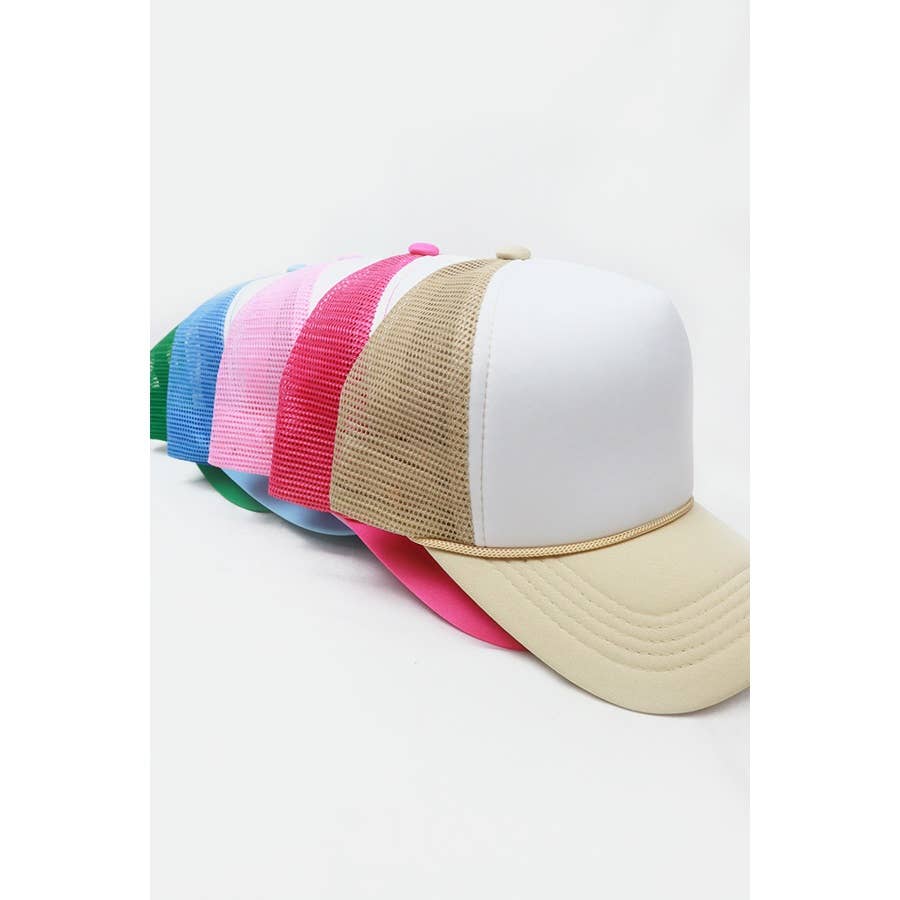 Classic Foam Solid Two Tone Trucker Hat