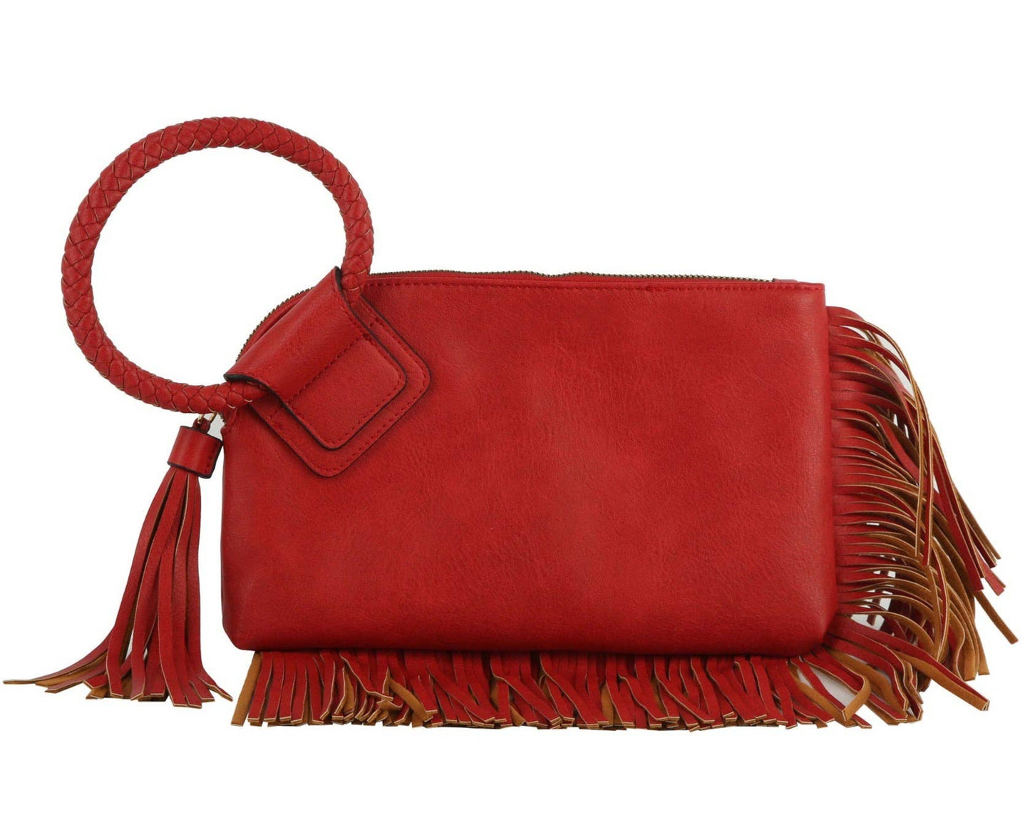 Fringe Soft Vegan Leather Wristlet/Clutch