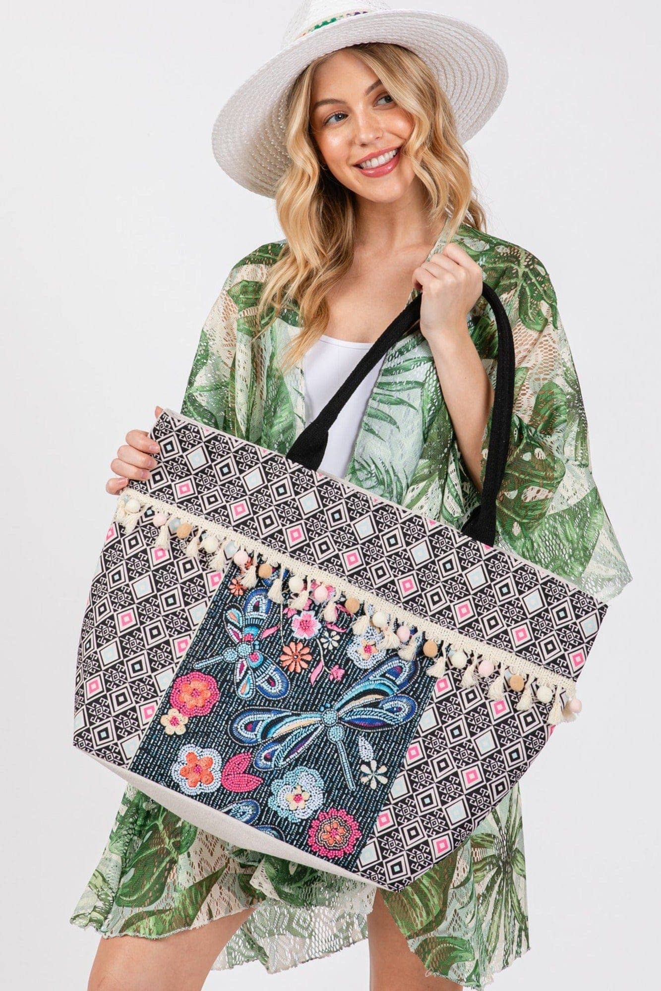 Romina Boho Dragonfly Tote