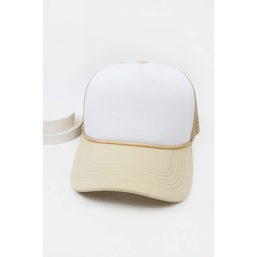 Classic Foam Solid Two Tone Trucker Hat